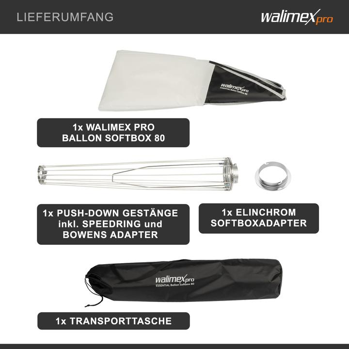 Immagine prodotto Walimex pro Softbox Essential Balloon 80 Elinchrom (Soft box, 80 cm)