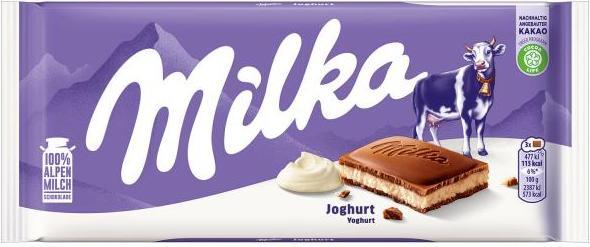 Milka Chocolate Bar Milk With Yoghurt Cream 100Gr (110 g)