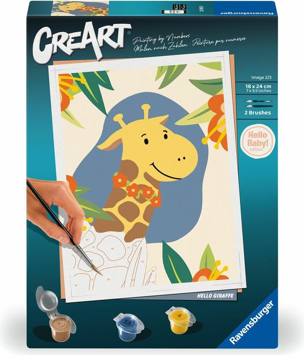 Actual product image Ravensburger CreArt - Painting by numbers 23903 - Hello Giraffe - Adults aged 12 and over