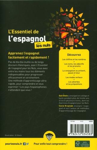 Actual product image L'essentiel de l'espagnol pour les nuls (French, Stone Gail, Kraynak Cecie, 2021)
