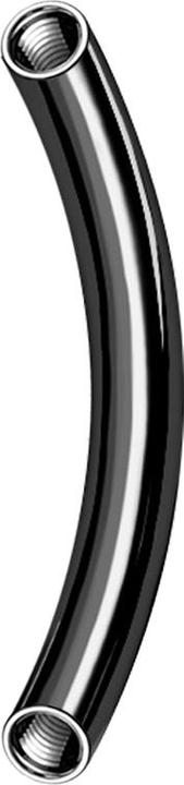 Produktbild Star Piercing Bananen-Stab schwarz mit 1.2 mm Innengewinde (ohne Messing, Chirurgenstahl 316L)