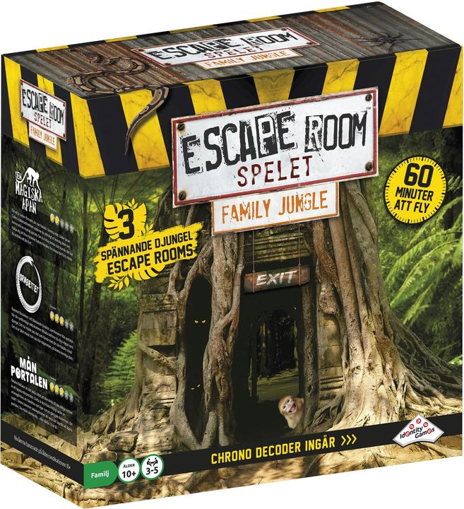 Actual product image Identity games Escape Room Family Jungle -pakohuonepeli, ruotsi (Swedish)