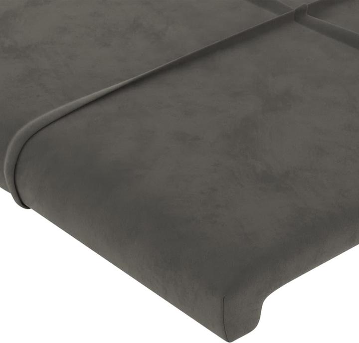 Produktbild VidaXL Kopfteil mit Ohren Dunkelgrau 103x16x118/128 cm Samt,Farbe (103 x 16 x 128 cm)