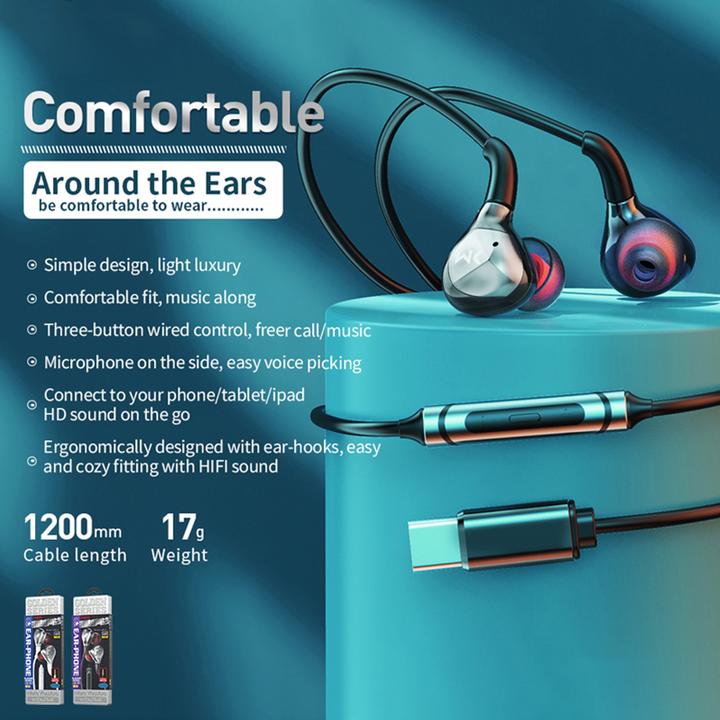Produktbild Wekome Wired headphones HiFi USB-C white (Kabellos)