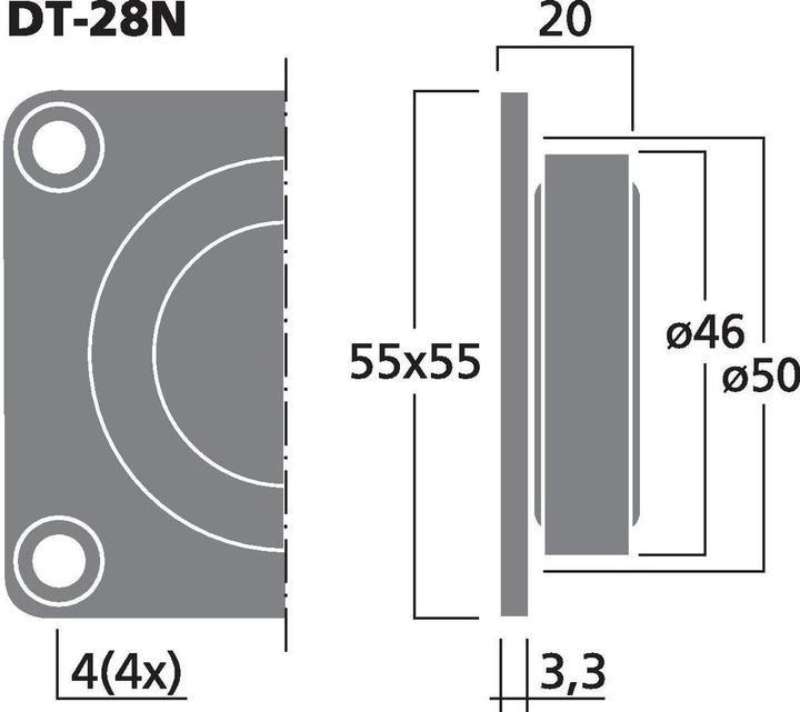 Produktbild Monacor HiFiDomeTweeter (1 Stk.)