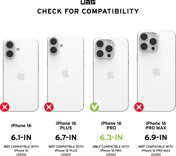 Nutritional values and ingredients UAG Monarch Pro (Apple iPhone 16 Pro)