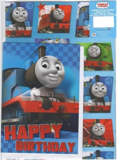 Image du produit Thomas & Friends - Ensemble Papier cadeau et carte (1 pcs)