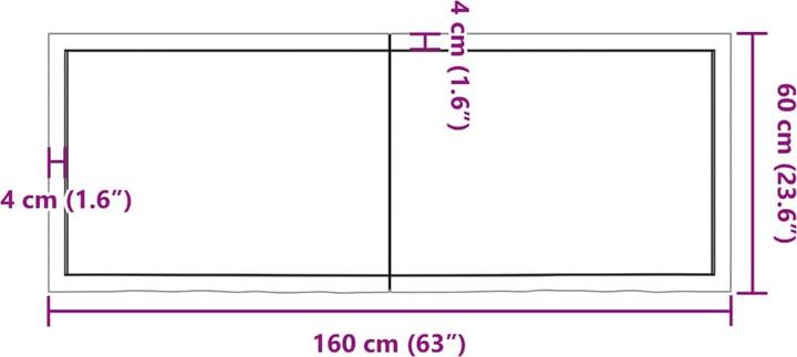 Actual product image VidaXL Emerald (160 x 4 x 60 cm)