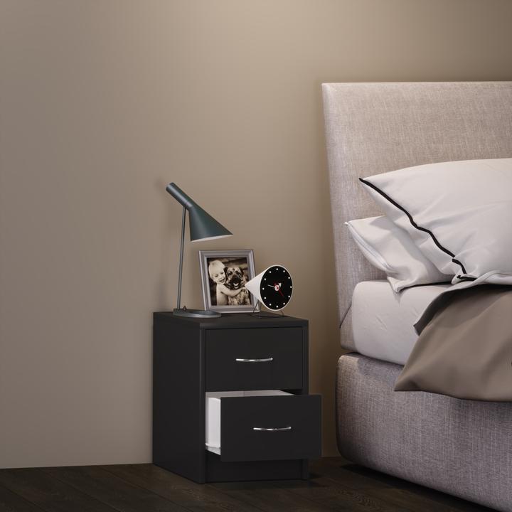 Actual product image VCM Wooden bedside cabinet Boxal Mini with drawer (30 x 35 x 40 cm)