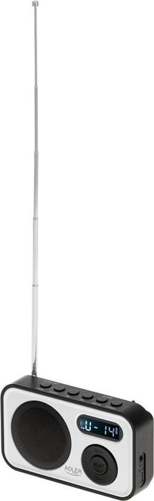 Adler Interactive solution | PLL AM/FM Digital Radio | AD 1906 | Alarm function | White/Black (PLL, FM, AM)