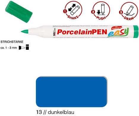Produktbild Kreul Porzelanfarben royalblau (Dunkelblau, 3 mm, 1 x)