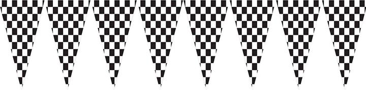 Produktbild Creative Party Plastik Banner mit karierter Flagge