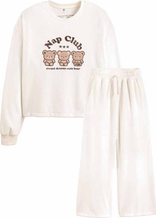 La Redoute Collections Samtö-Pyjama mit Bärenmotiv