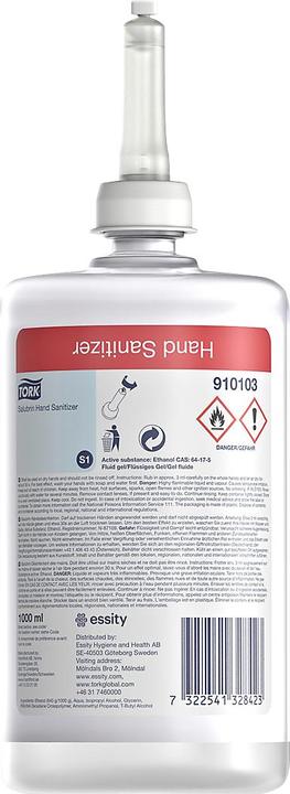 Actual product image Tork Hand disinfectant gel Salubrin, against viruses, bacteria and fungicides, S1 system dispenser (1000 ml)