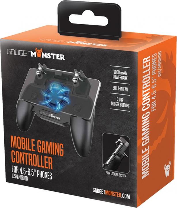 Produktbild Gadget Monster Gadgetmonster Controller Mobile Gaming 2000 mAh Powerbank - Black