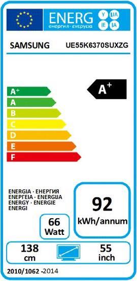Energie-Label Samsung Ue40k6370 (40", LCD, Full HD)