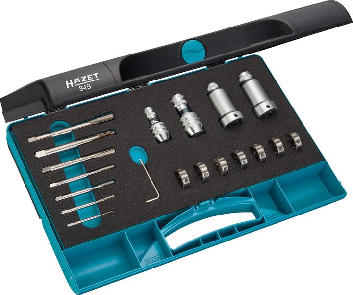 HAZET Thread cutting set 849 - Number of tools: 21