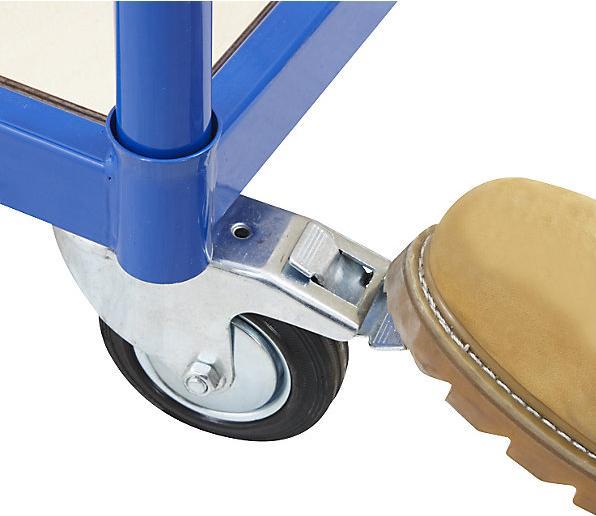 Actual product image eurokraft basic Platform truck, max. load 250 kg, shelves LxW 1050 x 475 mm. (250 kg)