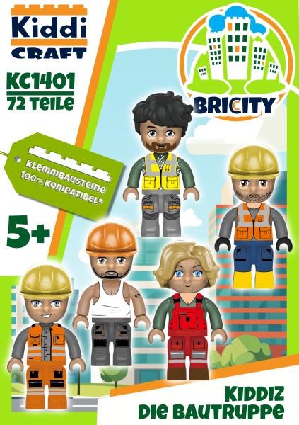 Actual product image Kiddicraft KIDDIZ figure pack construction crew
