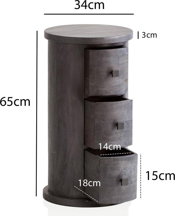 Image du produit Wohnling Buffet (34 x 34 x 65 cm)