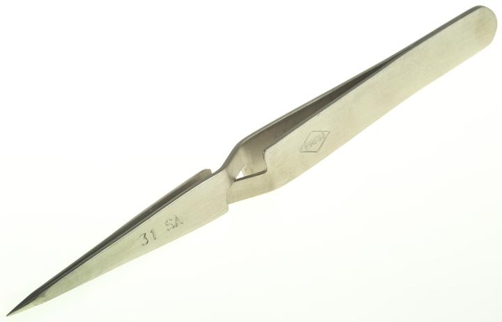 Image du produit Cooper Tools Pincette en acier inoxydable, pointe droite, fine, 123 mm