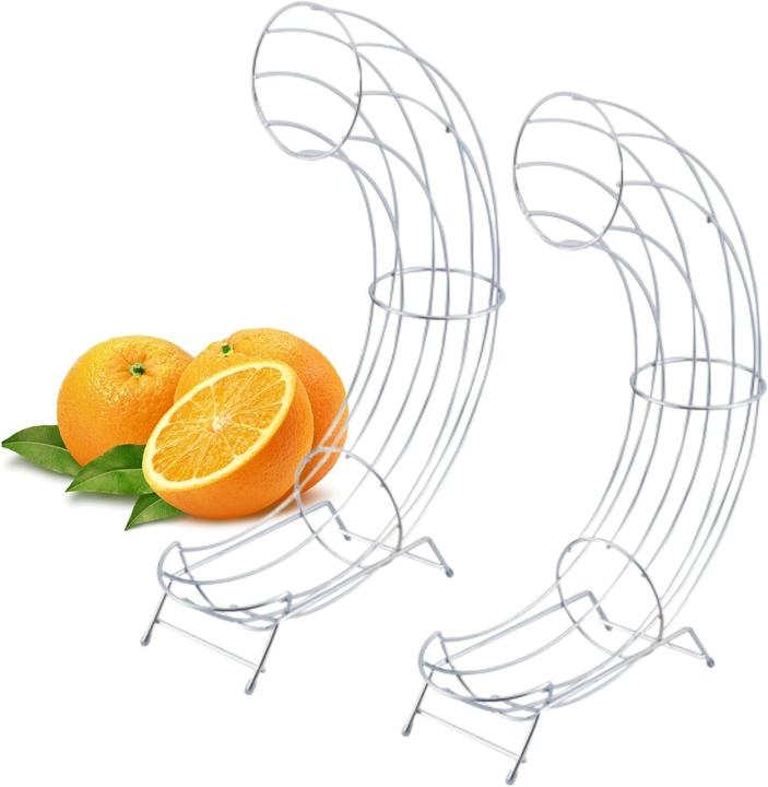 Immagine prodotto Novaliv 2er Set praktischer Orangenspender 9x44x32cm Orangenhalter Spirale Stahl 9x44x32cm stilvoll