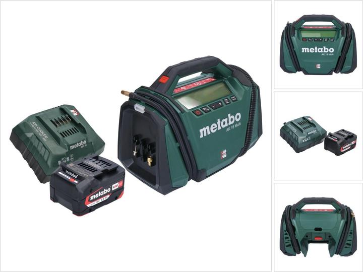 Produktbild Metabo AK 18 Multi Akku Kompressor 18 V 11 bar + 1x Akku 4,0 Ah + Ladegerät (11 Bar, 0 l)