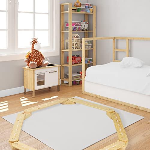 Produktbild Activity Board Balancierbalken mit 6 Balancierbrettern für Kinder - Parcour Balancierbalken aus Holz | Sinnespfad
