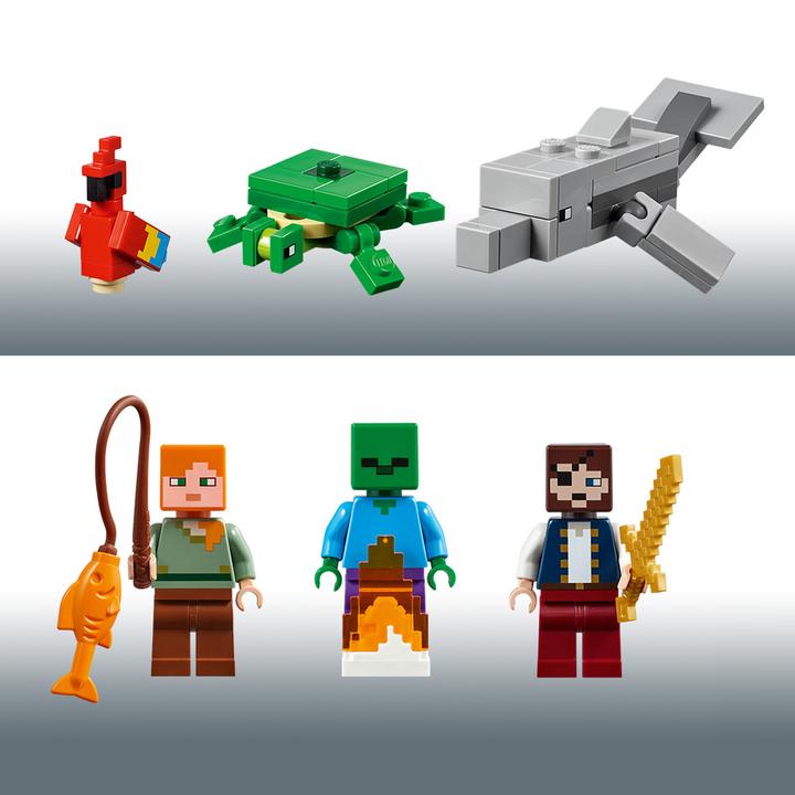 Productafbeelding LEGO Het avontuur van het piratenschip (21152, LEGO Minecraft)