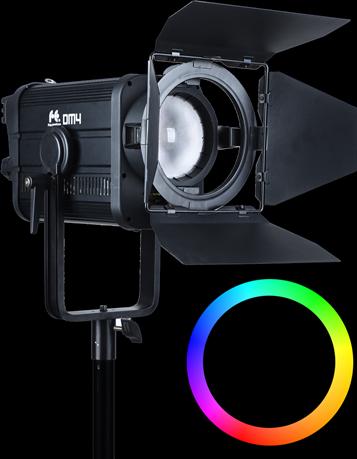 Actual product image Falcon Eyes RGB LED Fresnel Spot Dimmable DM4 400W
