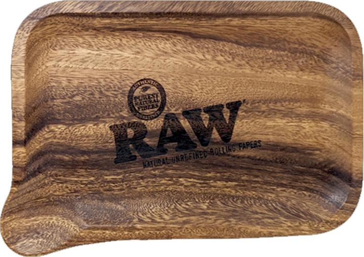RAW Rolling Tray M Wooden with Pour-out 175 x 275mm