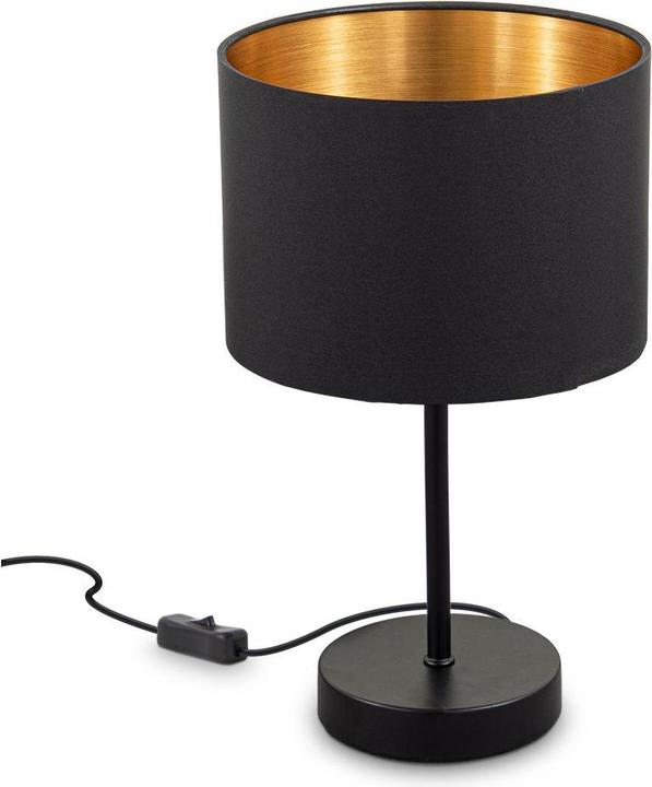 Produktbild B.K.Licht Tischleuchte, schwarz-gold, 1xE27/40W max. exkl. (E27)