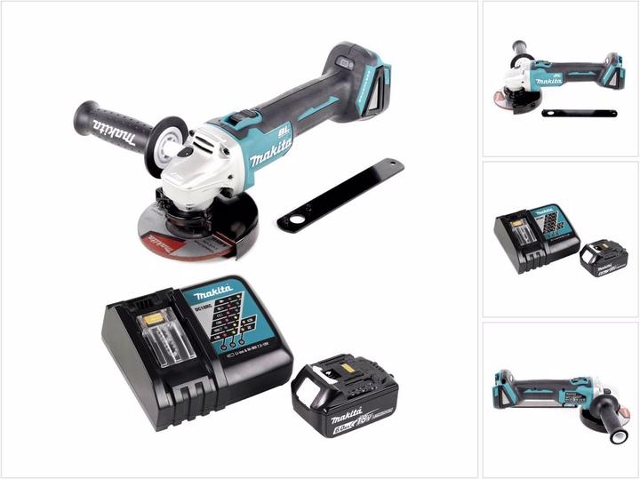 Immagine prodotto Makita DGA 506 RG1 Smerigliatrice angolare a batteria 18 V 125 mm Brushless + 1x batteria 6,0 Ah + (125 mm)