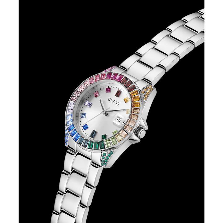 Image du produit Guess P SLV CS W/ BAGUETTE CRYS / SUN SLV DATE DL / P SLV BRCT Montre-bracelet (34 mm)