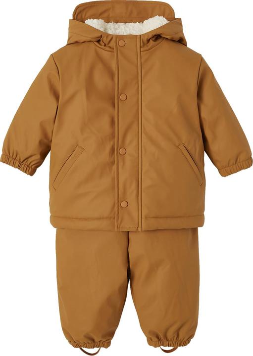 Image du produit Vertbaudet Kit bébé : Veste de pluie thermique avec fourrure tissée et pantalon pour la boue, polyester recyclé (68)