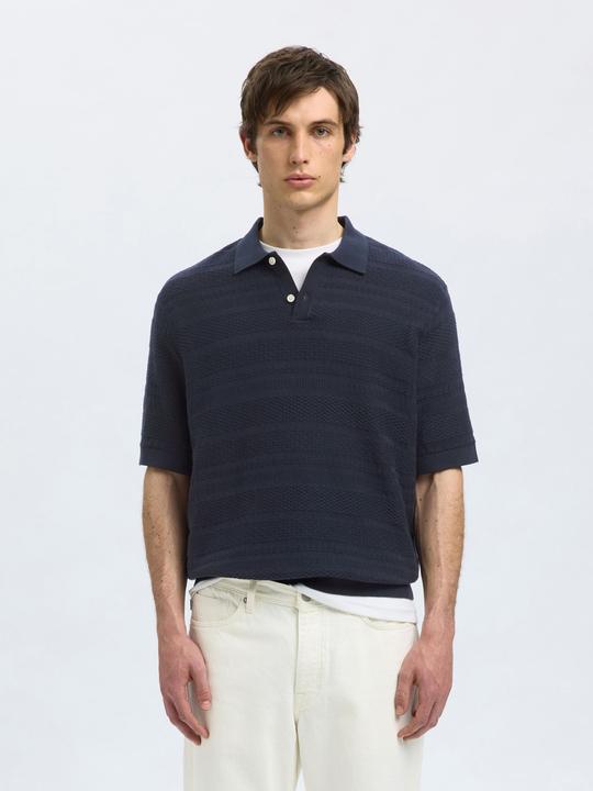 Actual product image Selected Homme Textured Polohemd aus Strick (L)