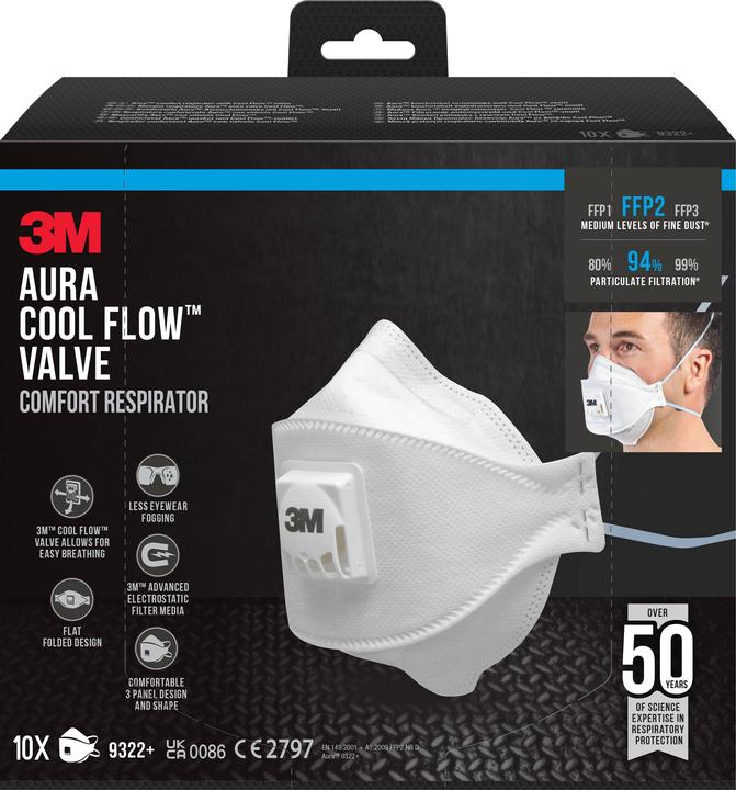 Actual product image 3M Aura 9322+ (FFP2, 10 x)