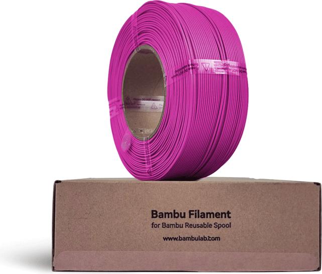Actual product image Bambu Lab PLA Basic Refill - Magenta - 1.75mm (PLA, 1.75 mm, 1000 g, Violet)