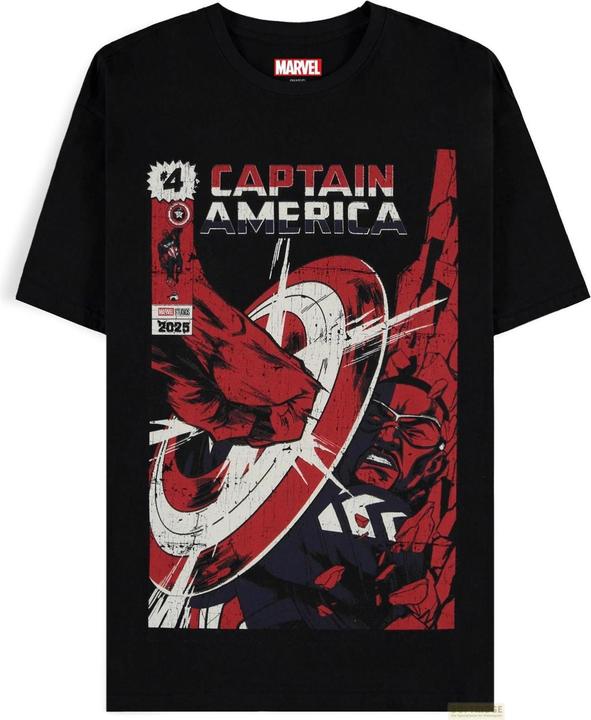 Difuzed Captain America - Retro Men's Short Sleeved T-shirt - XL (XL)