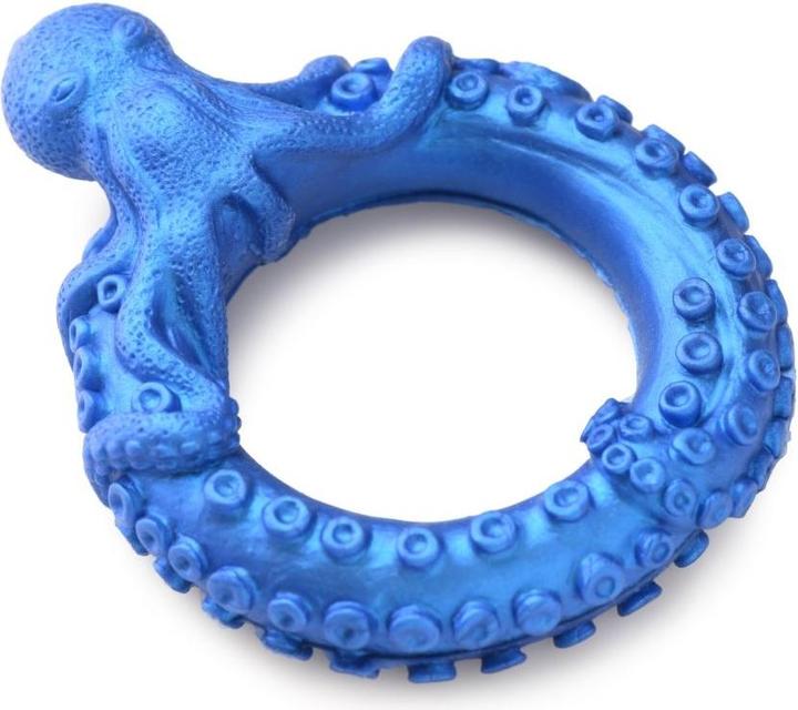Productafbeelding Frisky Octo-ring van Poseidon - Silicone penisring - Blauw (4 cm)