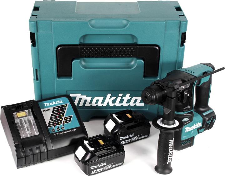 Productafbeelding Makita DHR 171 RTJ Accu-hamerboormachine Brushless SDS Plus 18V 1,2 J + 2x accu 5,0Ah + lader + Makpac (Oplaadbare batterij)