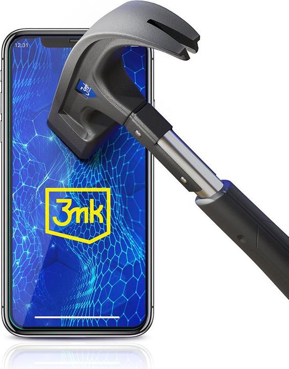 Actual product image 3MK HardGlass Max Lite for iPhone X black frame (1 Piece, Apple iPhone X)