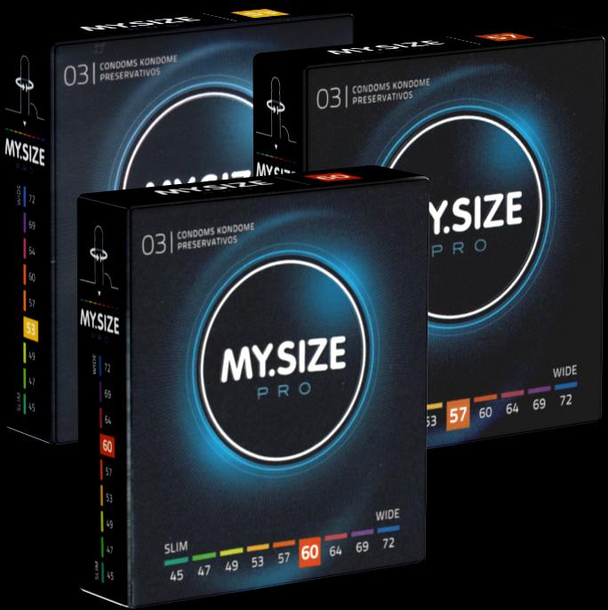 Produktbild My.Size PRO «Probierset L» (53mm, 57mm, 60mm) 3 x 3 Kondome zum Anprobieren und Austesten (9 Stk.)