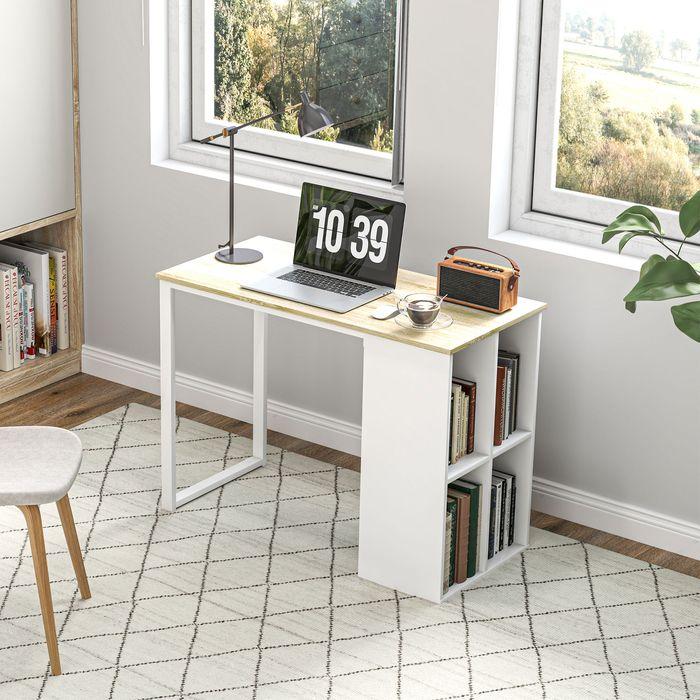 Image du produit Swisshandel24 Kompakter Computertisch, Moderner Schreibtisch, 100 x 54 x 75 cm, Weiss