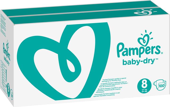 Actual product image Pampers Baby Dry (Size 8, Monthly box, 100 Piece)
