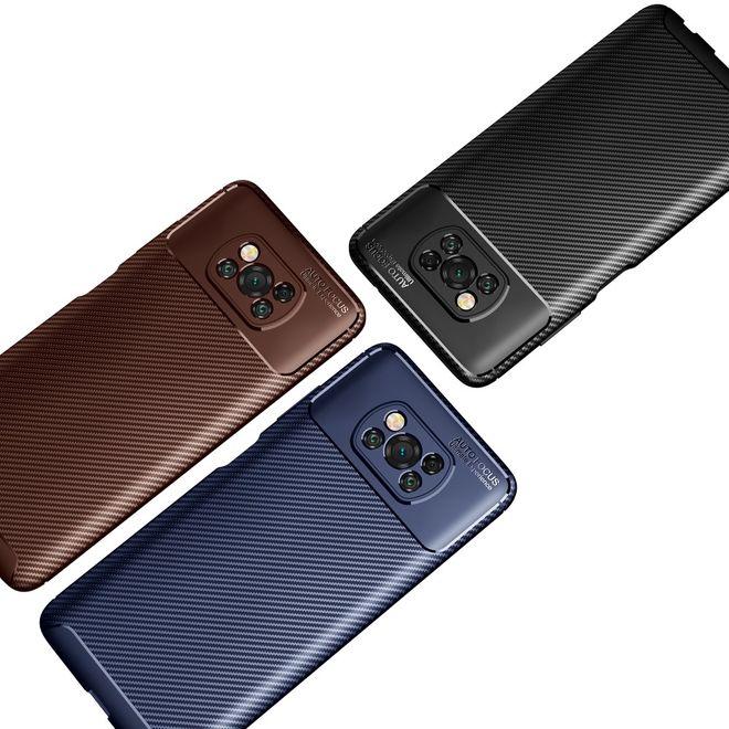 Immagine prodotto MU Style Serie Softcase in fibra di carbonio TPU (Xiaomi Poco X3 NFC)