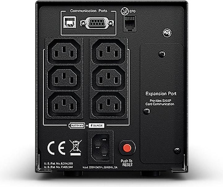 Produktbild Cyberpower PR750ELCD Line-Interactive 750VA/675W Sinsuwelle AVR LCD Ausgang(6) IEC RS232 USB HID EPO SNMP (O... (750 VA, 675 W, Line-Interaktiv USV)