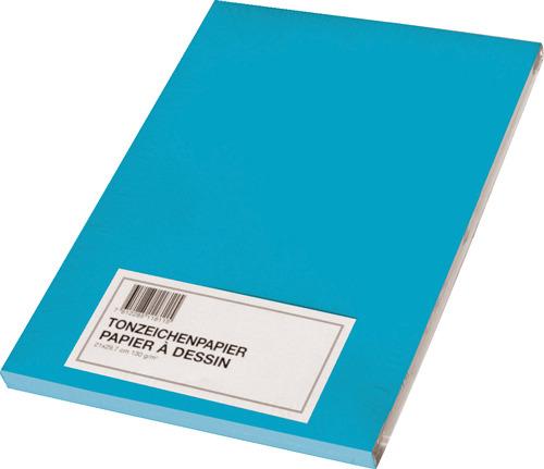 Produktbild Scaldia Tonzeichenpapier A2, 130 g/m², 100 Stück, Azurblau (130 g/m², A2)