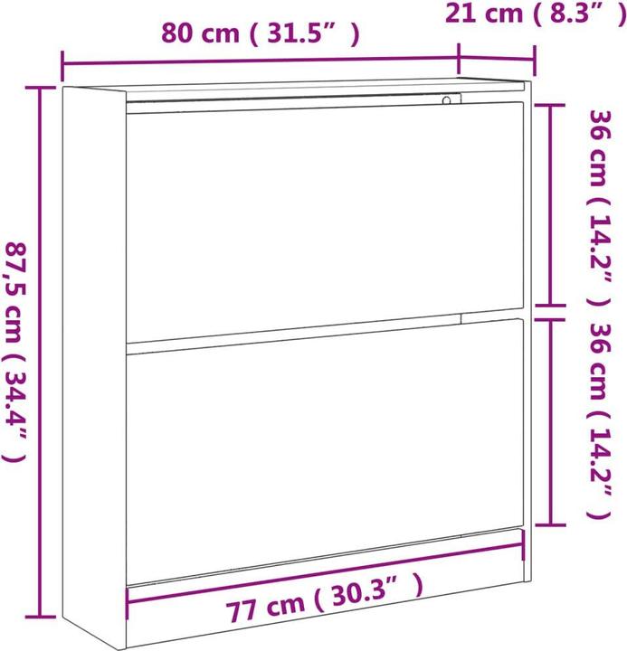 Image du produit VidaXL Jennica (80 x 21 x 87,5 cm)