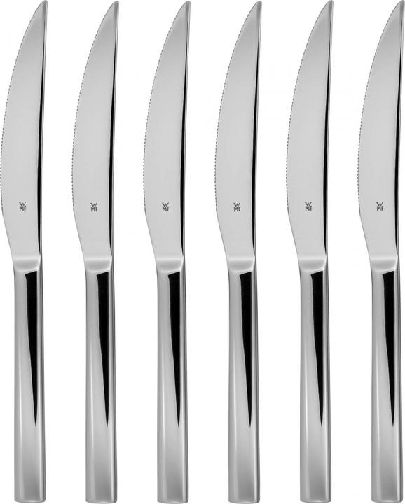 Productafbeelding WMF Steak Mes Set 6st Pizza Mes Nuova Speciaal Blad Staal Roestvrij Staal (6 Stuk, Mes)